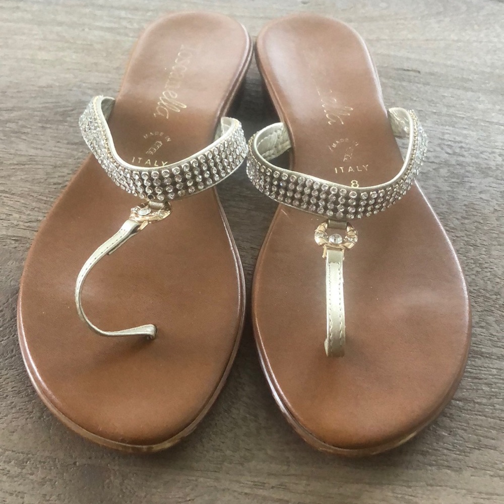 Rhinestone thong sandals
